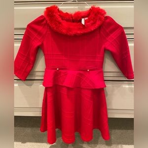 Size 6 girls red holiday dress by Janie and Jack!